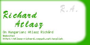 richard atlasz business card