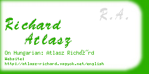 richard atlasz business card